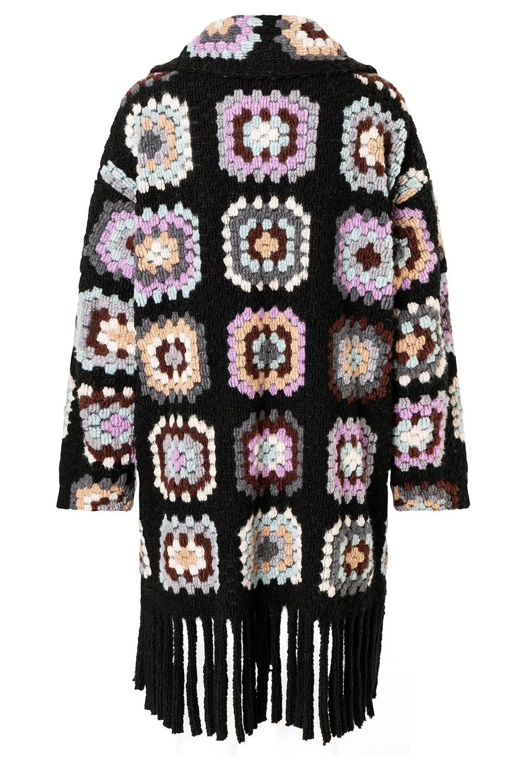 Ana Alcazar Sabora cappotto lana patchwork