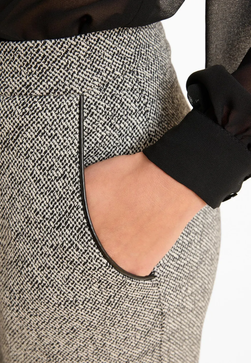 Ana Alcazar Alena pantaloni tweed grigi ufficio