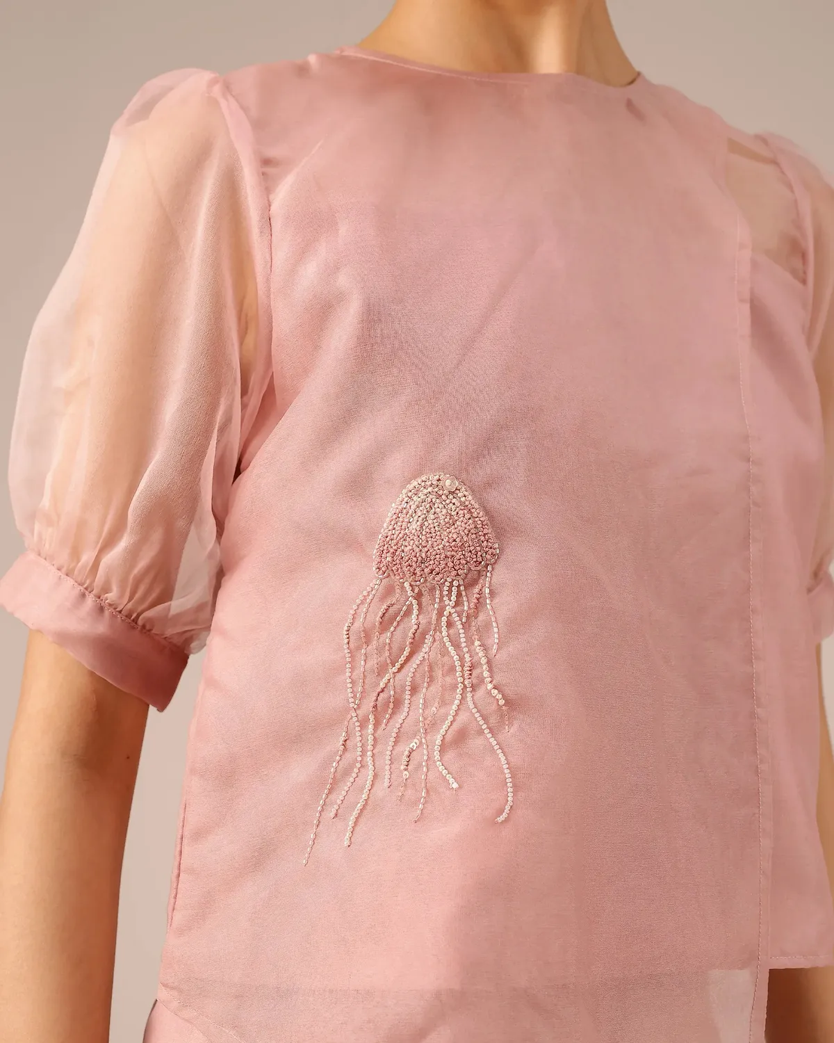 Our Dve Blum Jelly Top top rosa organza