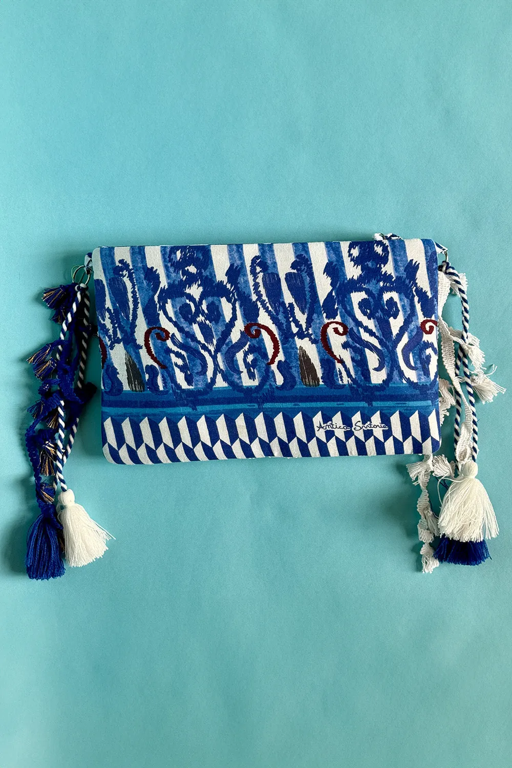 Antica Sartoria Everywhere DV1721 pochette blu maioliche cotone