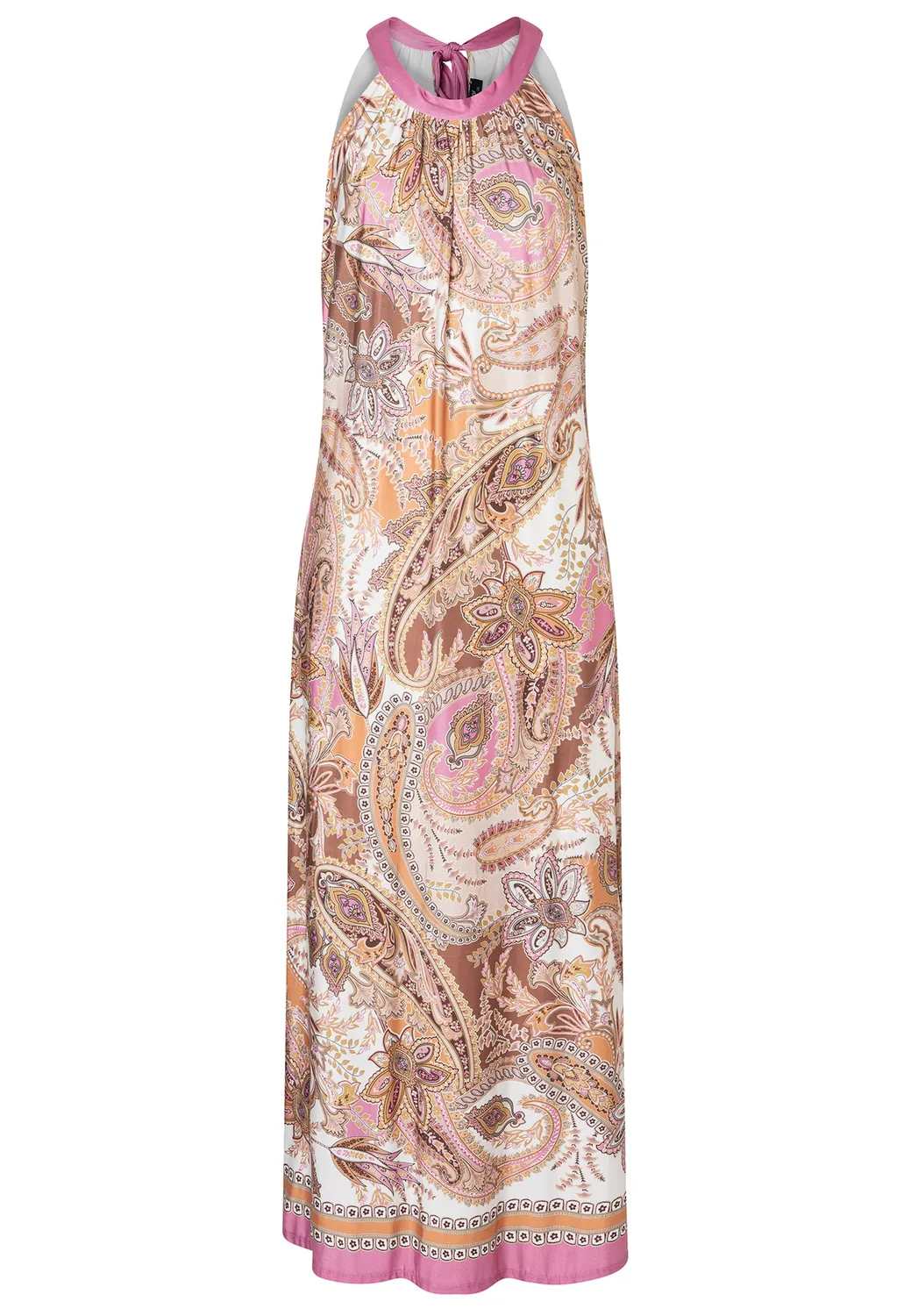 Ana Alcazar Dhyra maxi abito lungo satin paisley