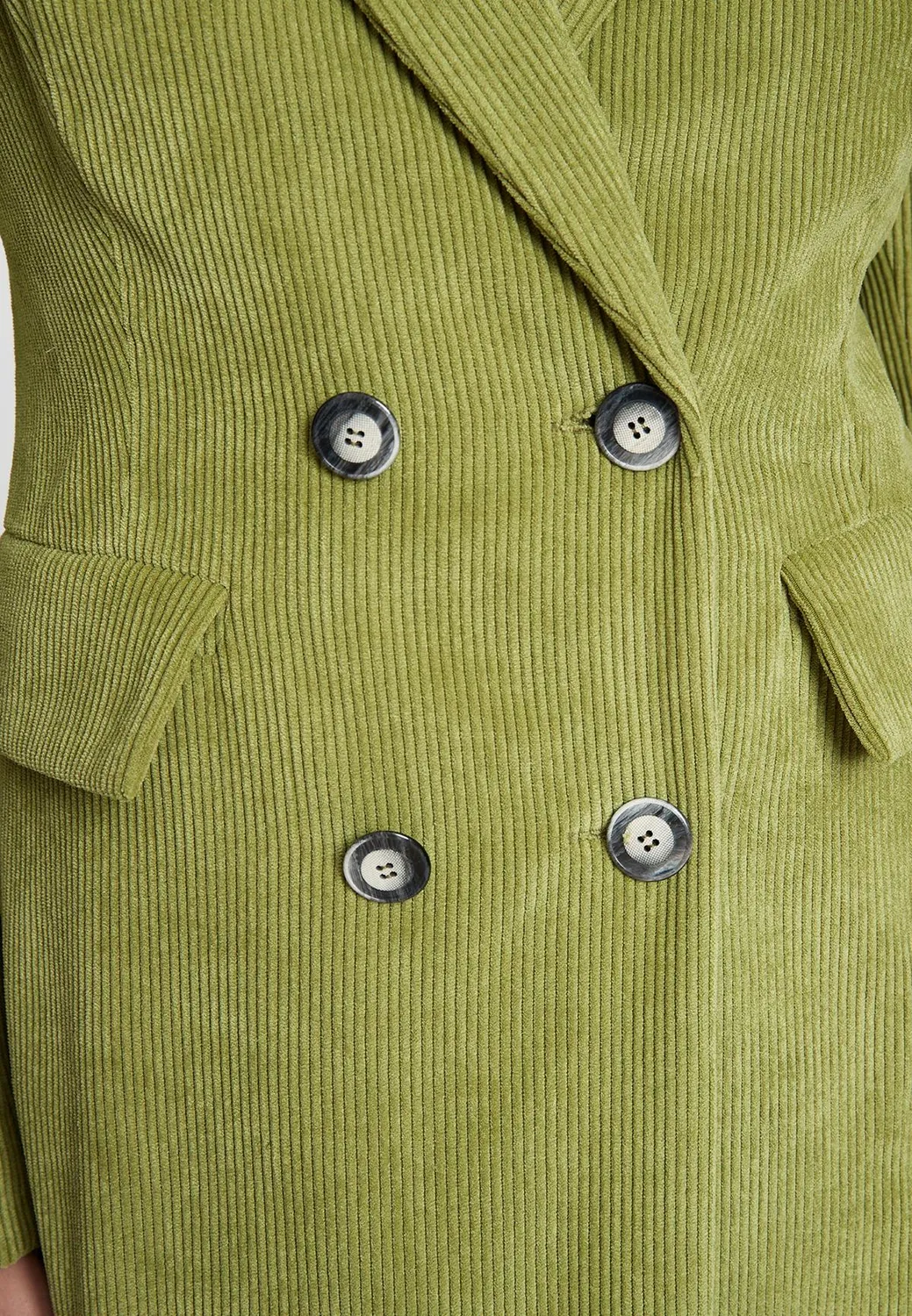 Ana Alcazar Sasa blazer lungo velluto lime