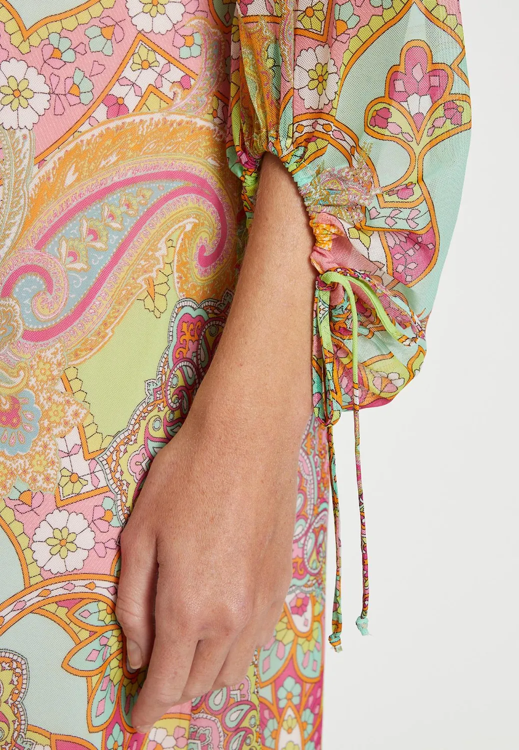 Ana Alcazar Lissy abito maniche lunghe paisley