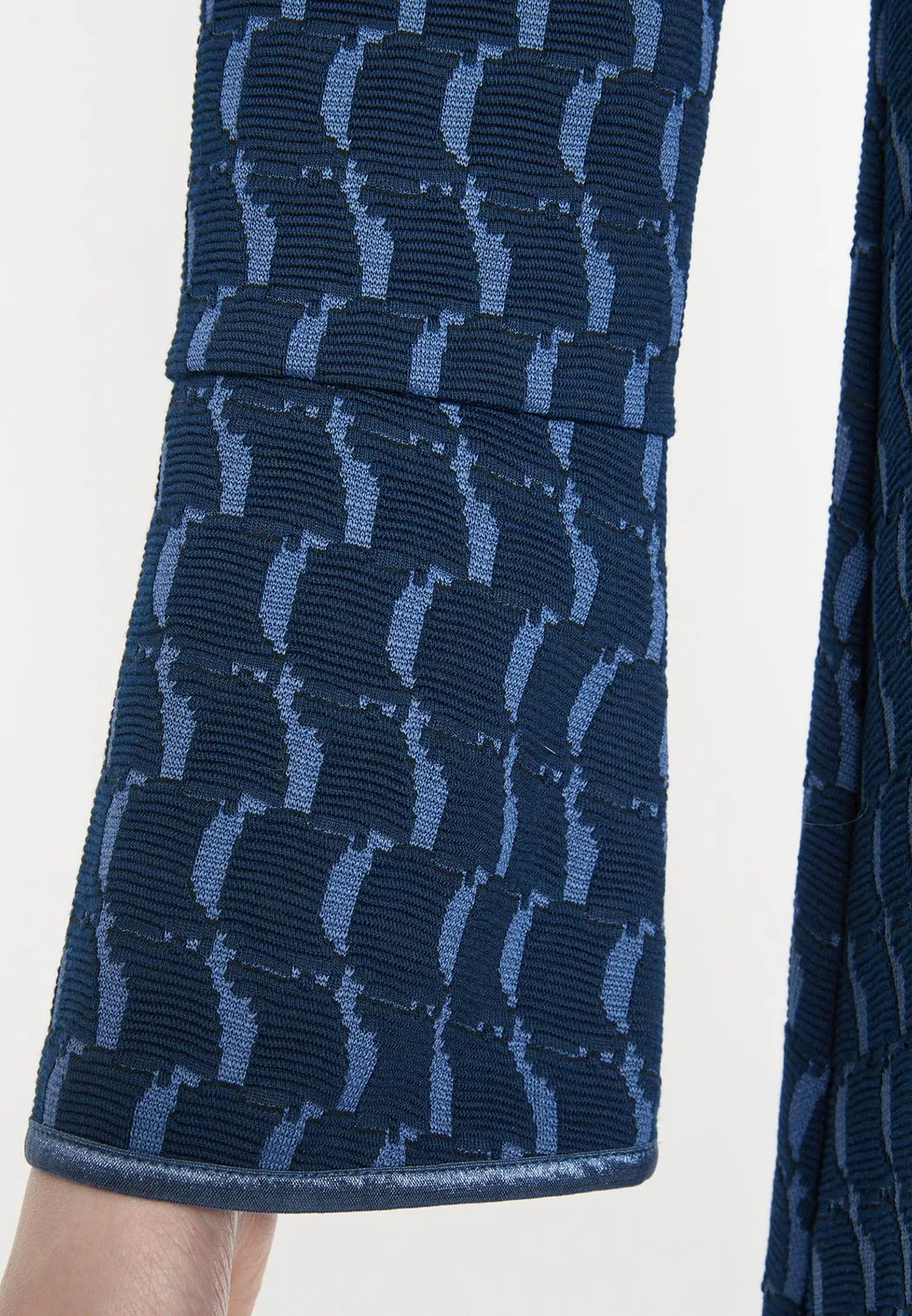 Ana Alcazar Siwea abito svasato jacquard blu viola