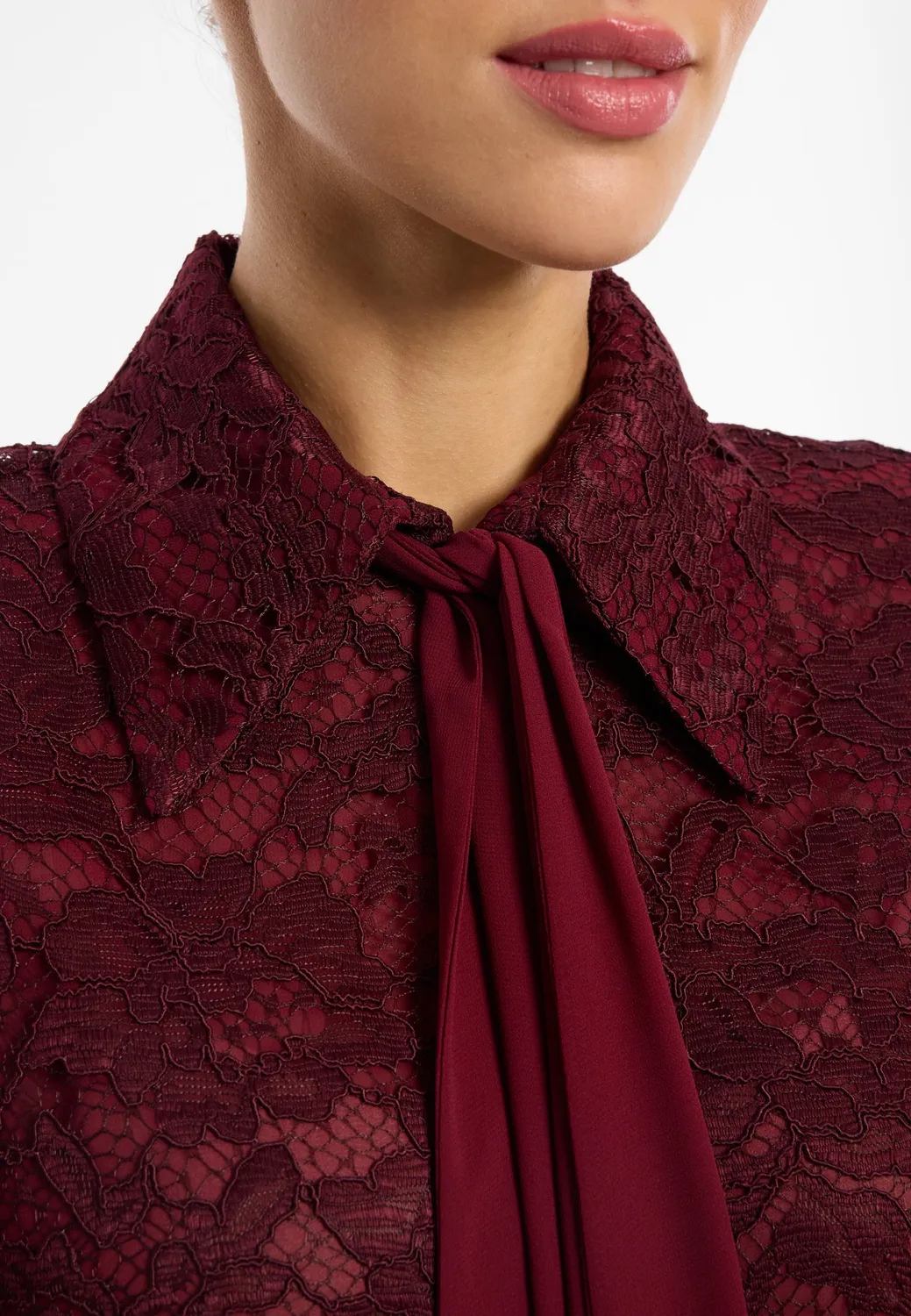 Ana Alcazar Enoloris blusa in pizzo bordeaux