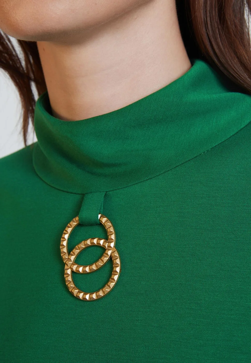 Ana Alcazar Meolis top lupetto verde corto