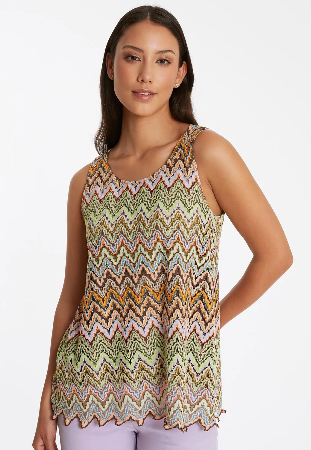 Ana Alcazar Pabani top maglia verde rosa smanicato