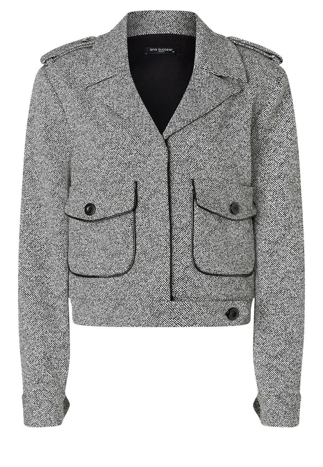 Ana Alcazar Alana giacca tweed grigia