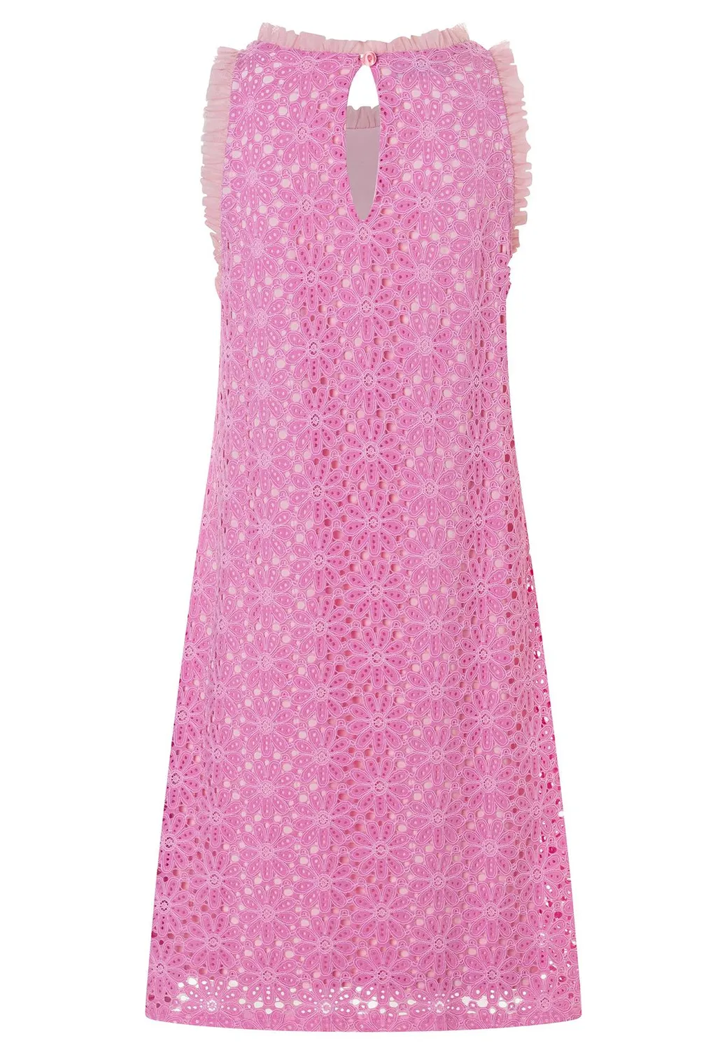 Ana Alcazar Wafea abito corto pizzo rosa