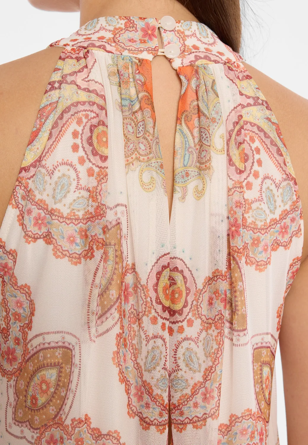 Ana Alcazar Dorexa abito halterneck fantasia paisley