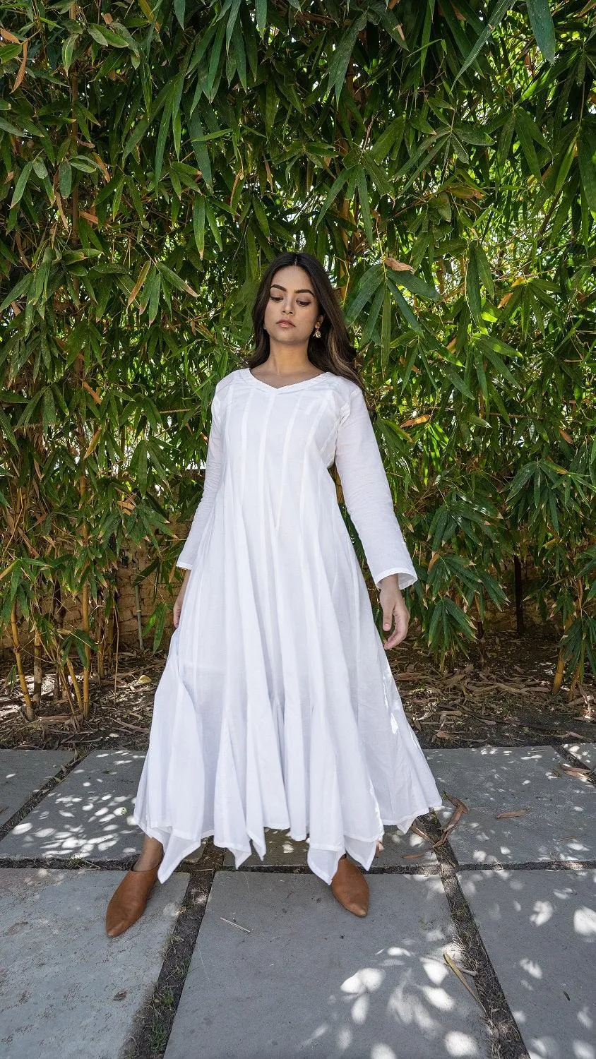 Our Dve Mocking Bird Dress abito lungo bianco
