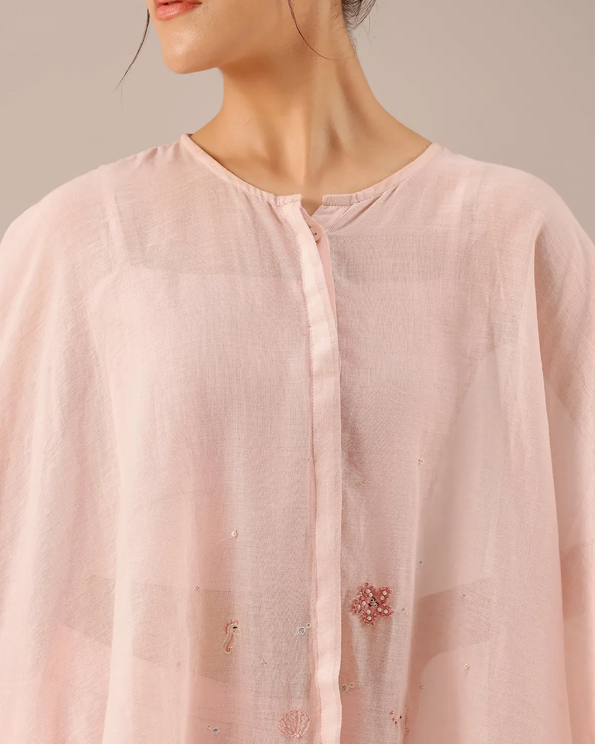 Our Dve Tropical Sorbet Golden Dune top rosa velo