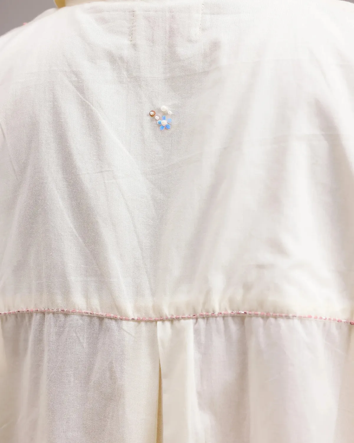 Our Dve Sheer top beige cotone taglia unica