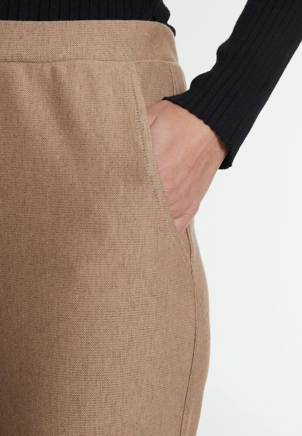 Ana Alcazar Milly pantaloni svasati maglia zigzag nero