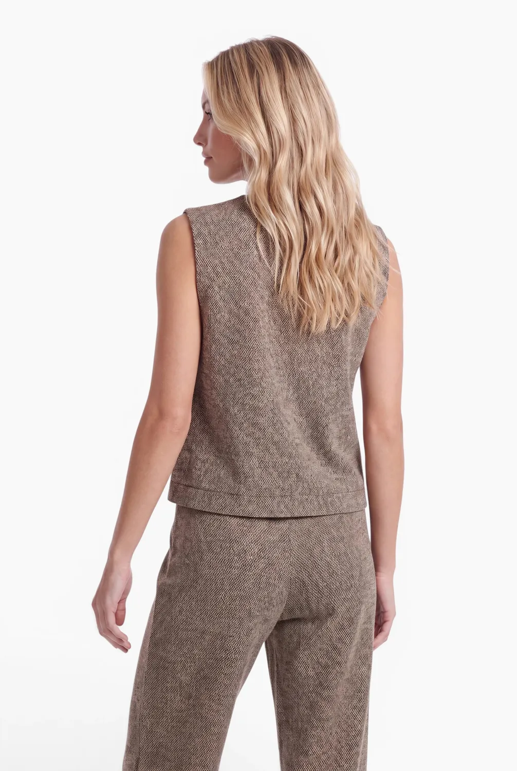 Ana Alcazar Enolyra gilet tweed elasticizzato