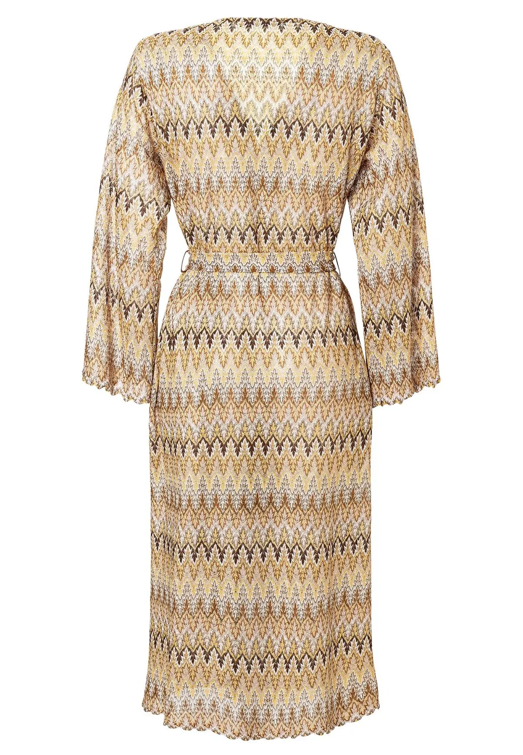 Ana Alcazar Pagoli kimono leggero marrone zigzag