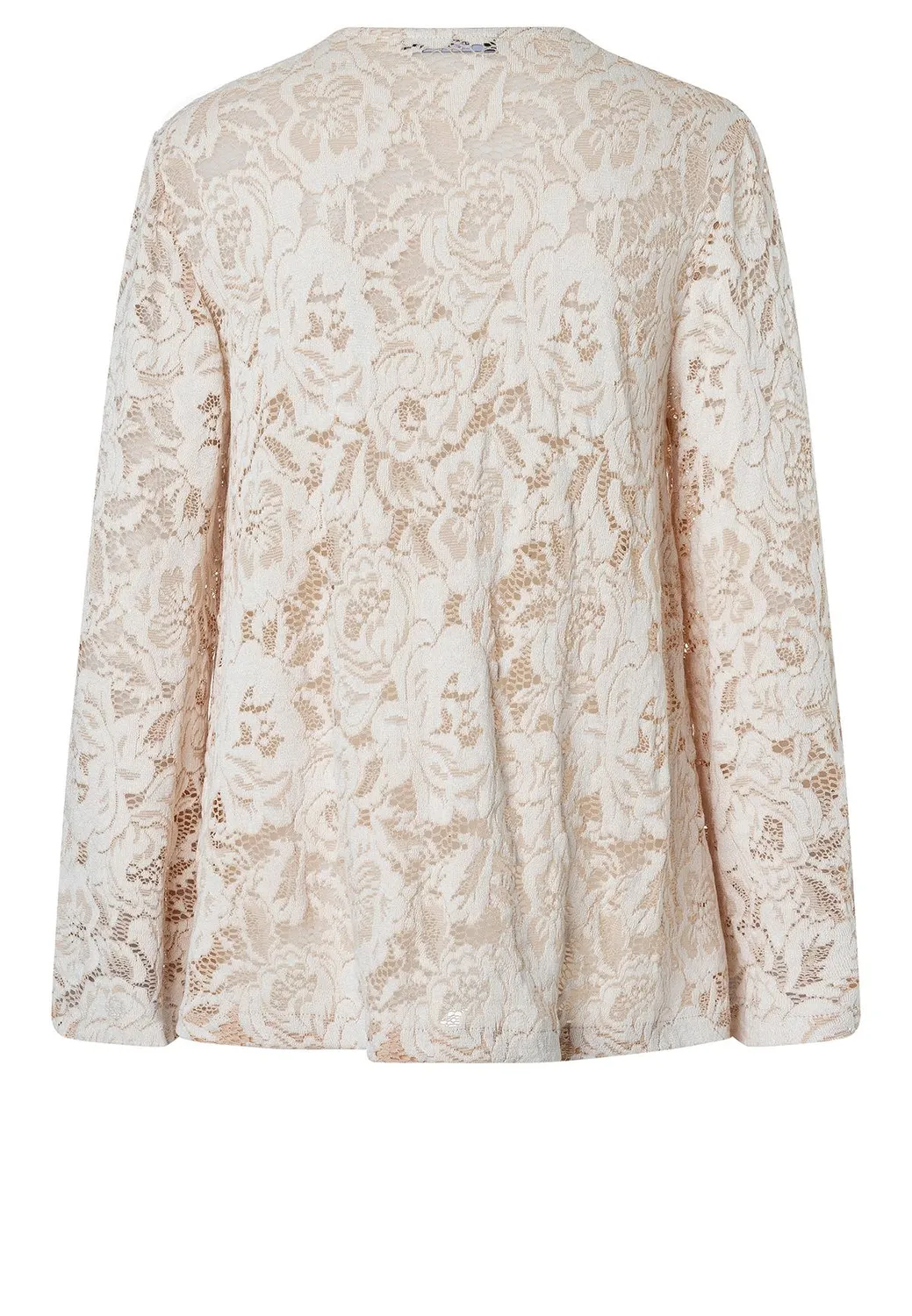 Ana Alcazar Zakora top pizzo beige scollo a V