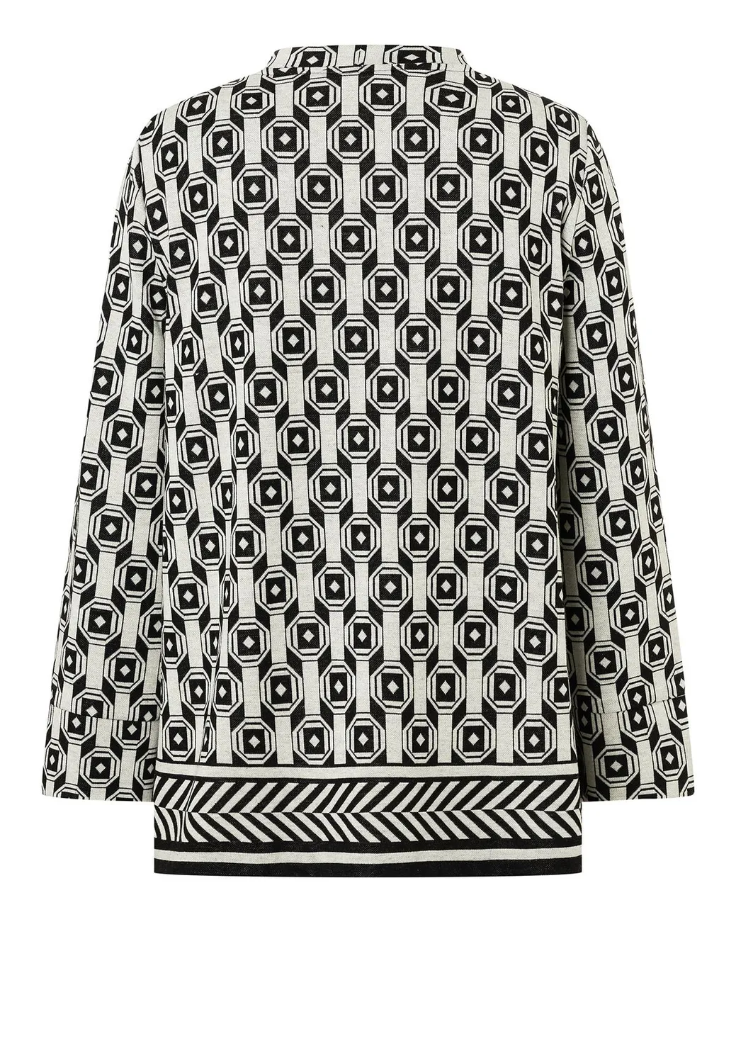 Ana Alcazar Heryle top fantasia bianco nero