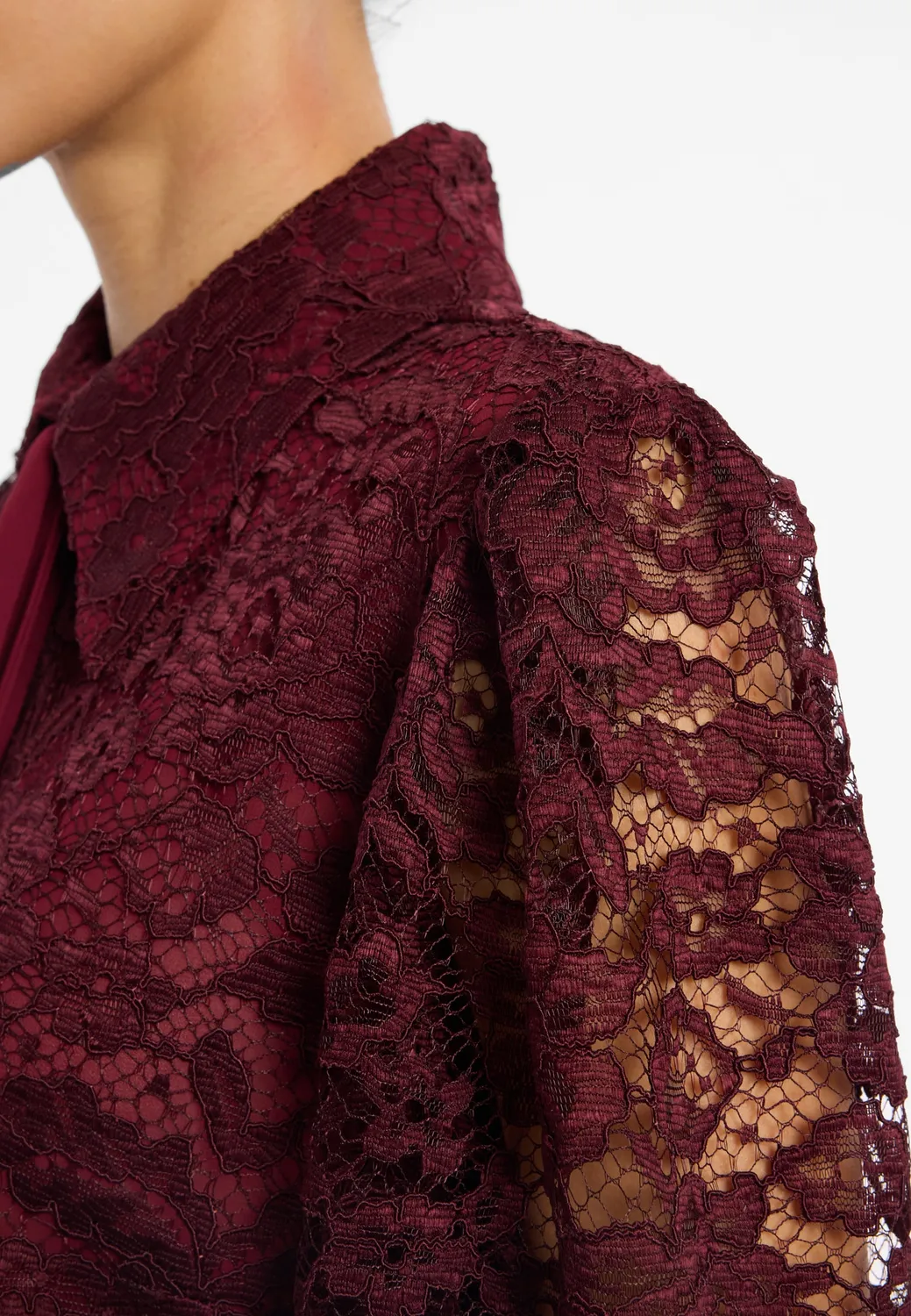 Ana Alcazar Enoloris blusa in pizzo bordeaux