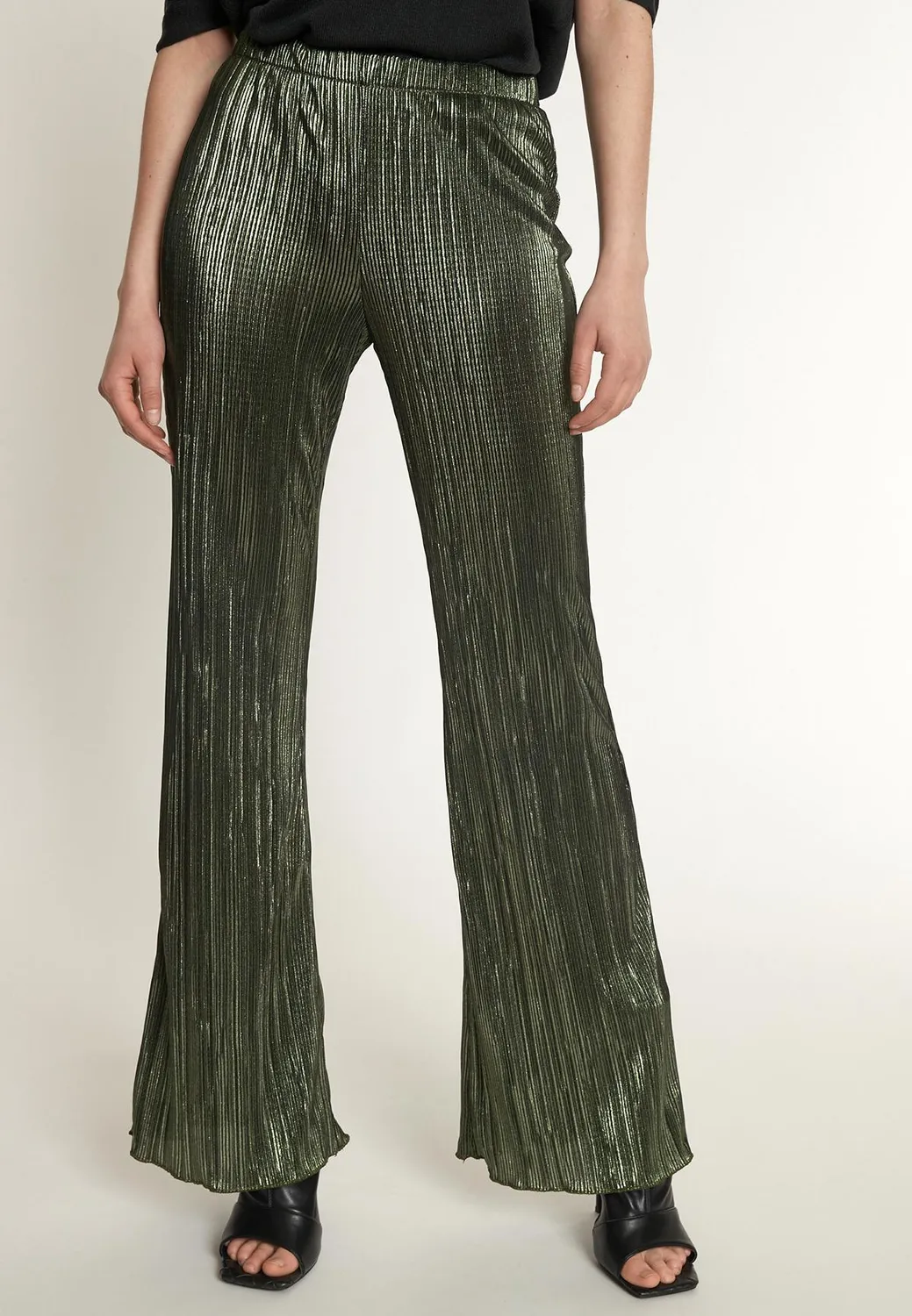 Ana Alcazar Ogyna pantaloni plissettati verde oliva
