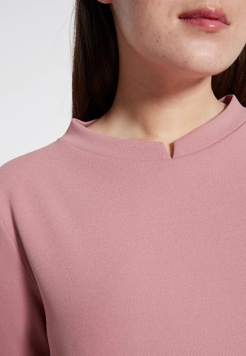 Ana Alcazar Hanika abito midi rosa linea svasata