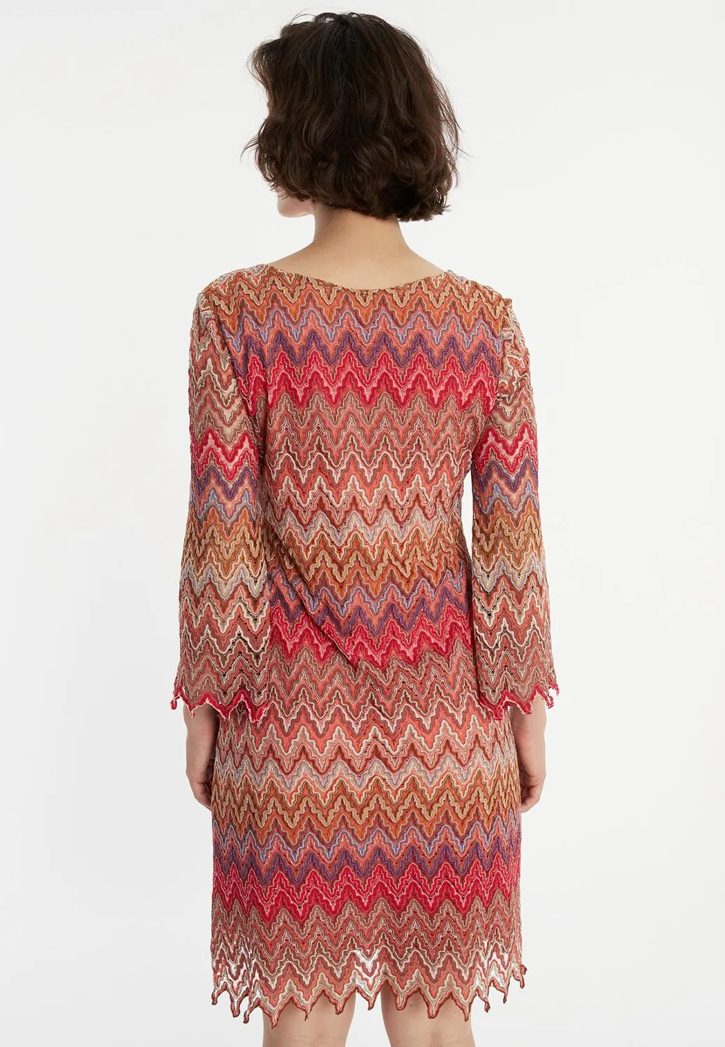 Ana Alcazar Zanisa tunica maglia rossa zigzag