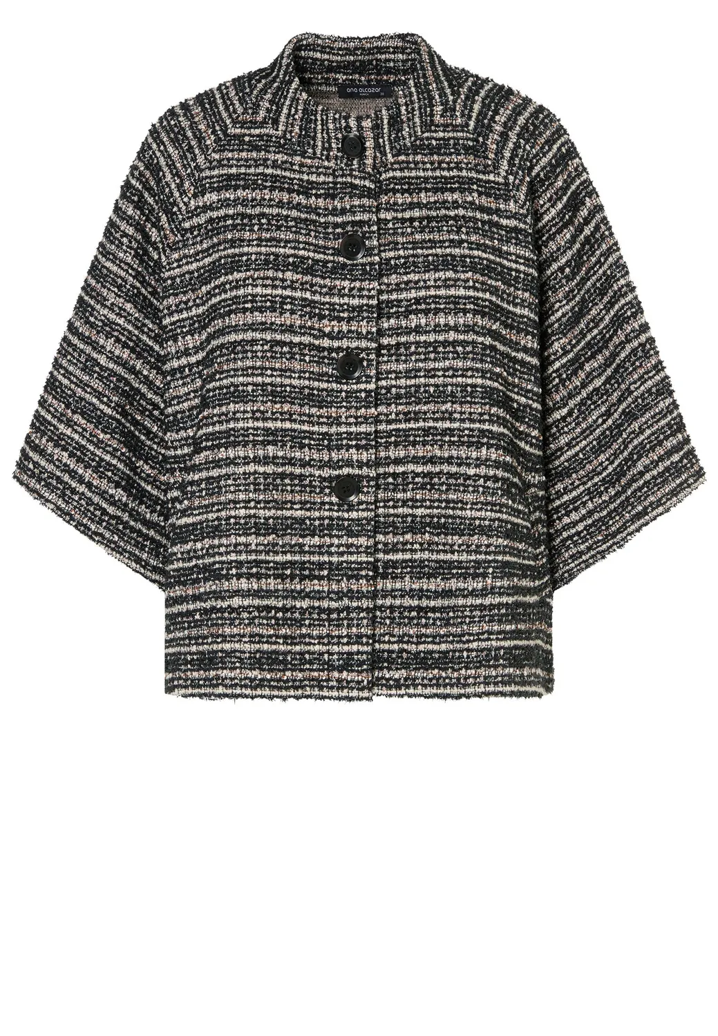 Ana Alcazar Enalia giacca mantella boucle nero