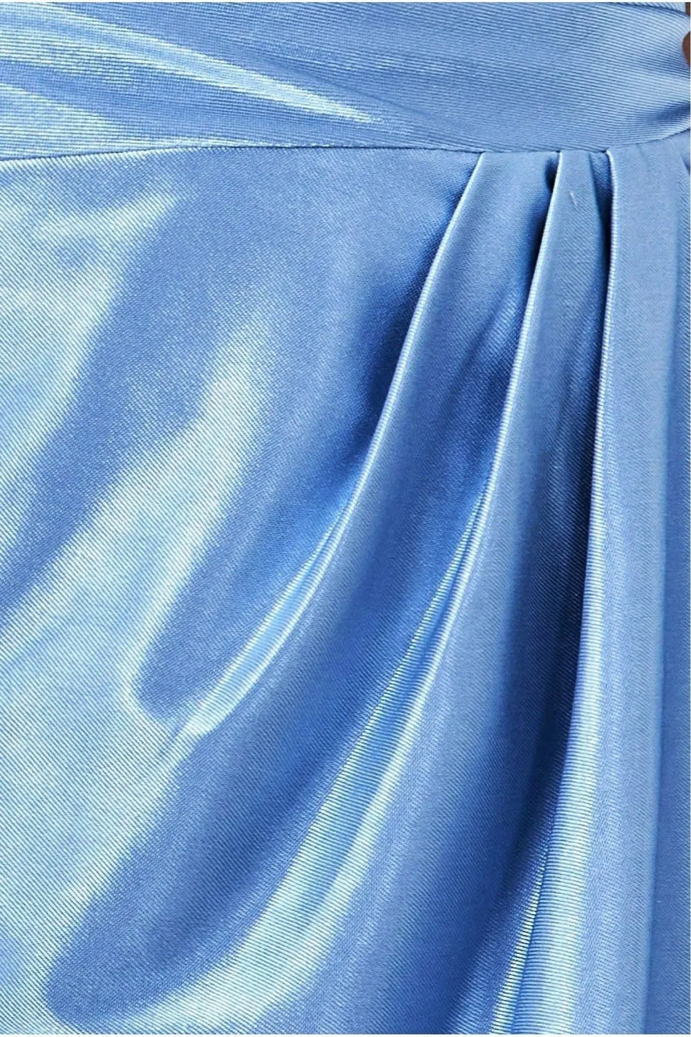 Goddiva DR3587 abito midi raso blu polvere spacco