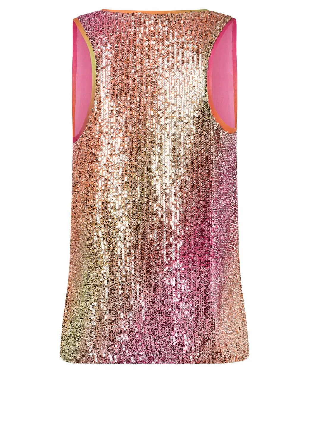 Ana Alcazar Zagara top paillettes pastello rosa