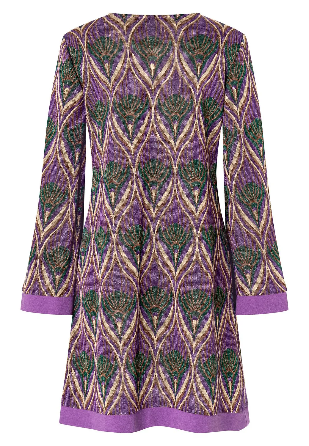 Ana Alcazar Otana Abito Corto Lurex Viola Retro