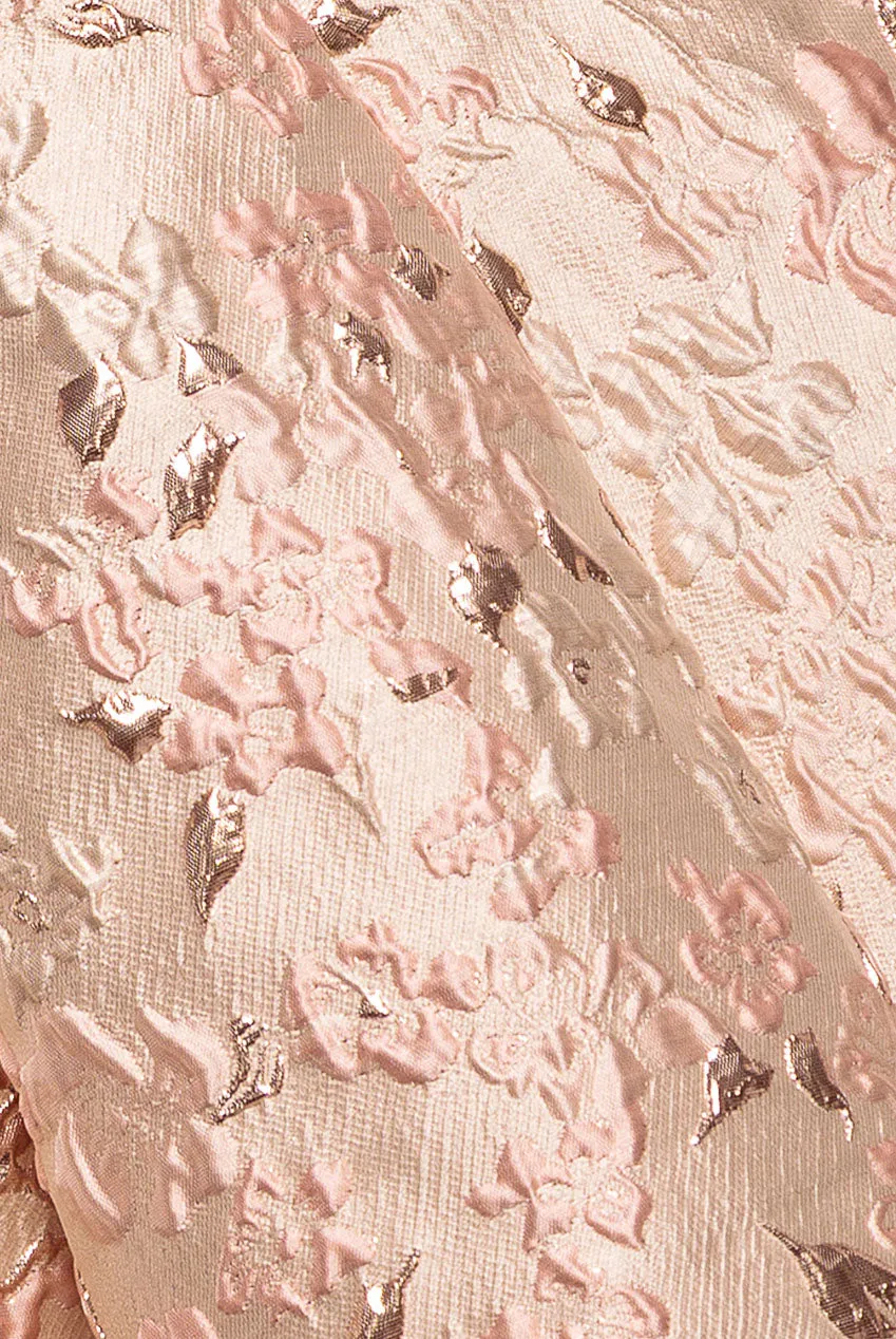 Goddiva Jacquard DR4163 abito mini rosa blush in jacquard