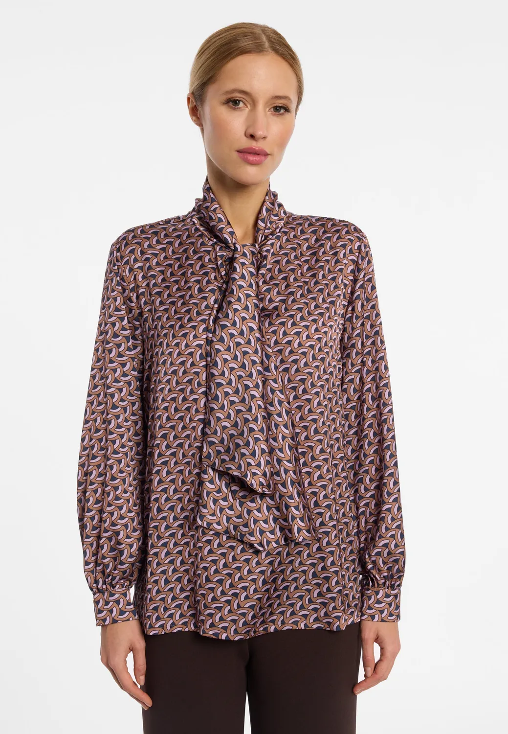 Ana Alcazar Eliva blusa raso fiocco fantasia retro
