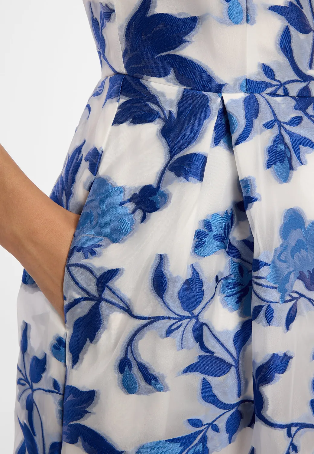 Ana Alcazar Damia abito midi blu fantasia