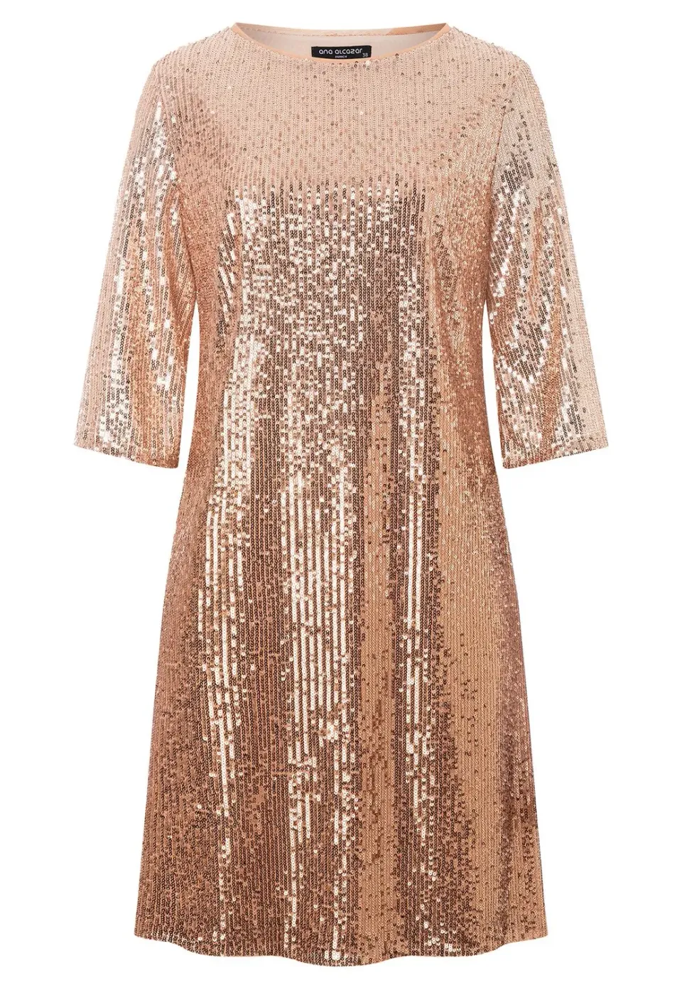 Ana Alcazar Paasa abito paillettes oro rame