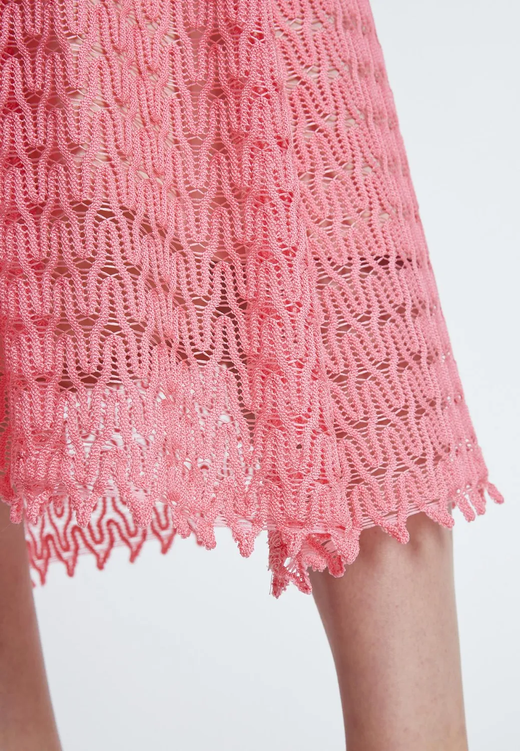 Ana Alcazar Ritoa abito midi maglia rosa