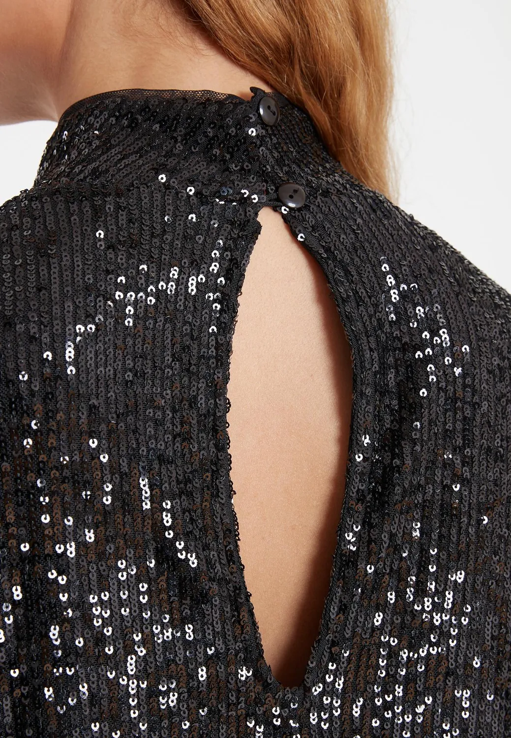 Ana Alcazar Salea miniabito paillettes nero