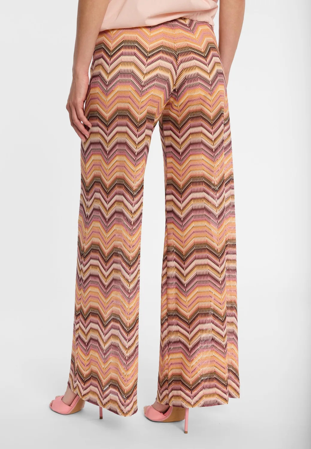 Ana Alcazar Doral pantaloni larghi maglia arancione rosa