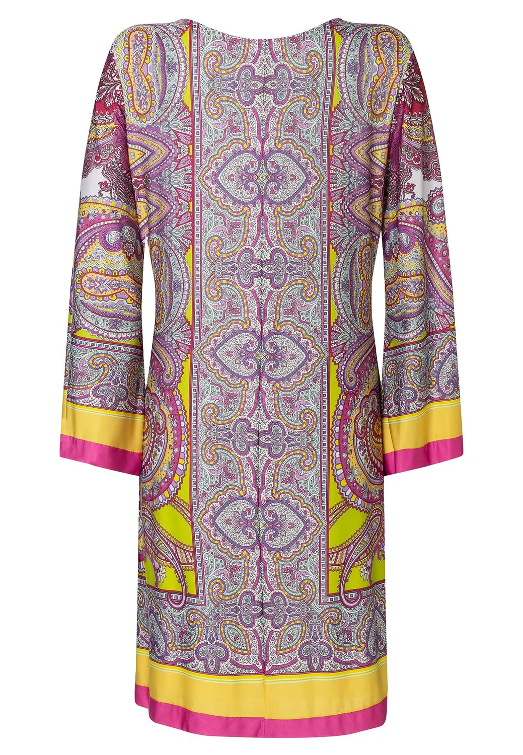 Ana Alcazar Ridana Abito Tunica Paisley Fucsia