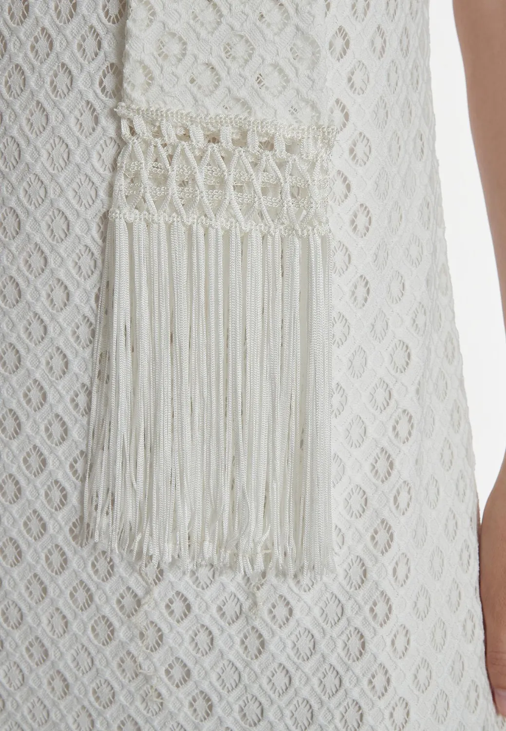 Ana Alcazar Paely abito lungo pizzo elegante