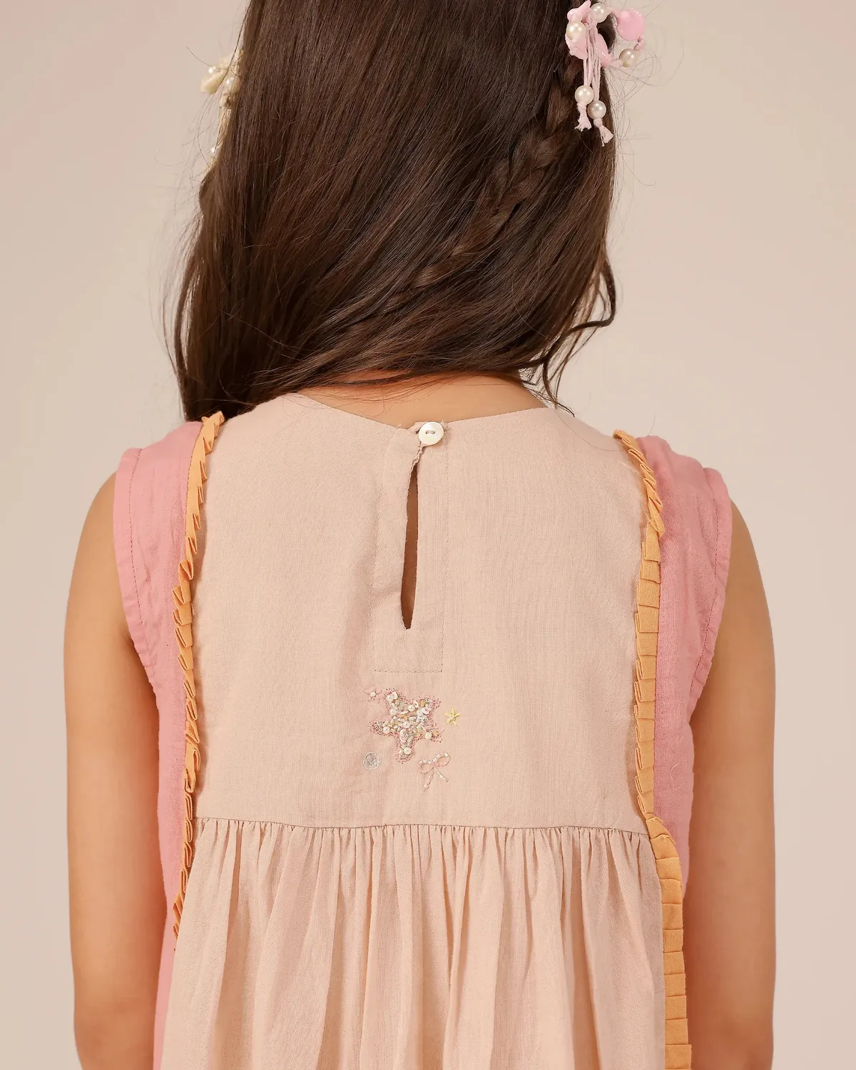 Our Dve Merry Berry Dress & Jacket completo rosa bambina