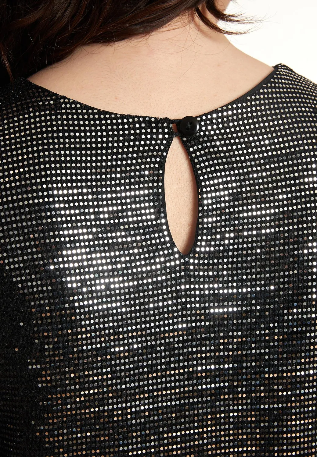 Ana Alcazar Ofiana abito paillettes argento