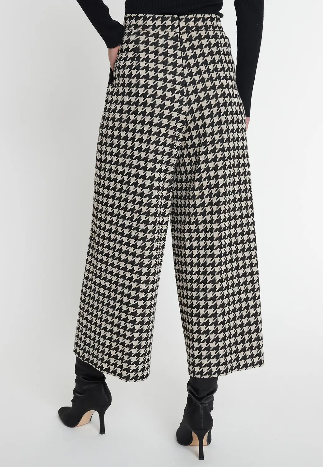 Ana Alcazar Mibora pantaloni culotte pied-de-poule