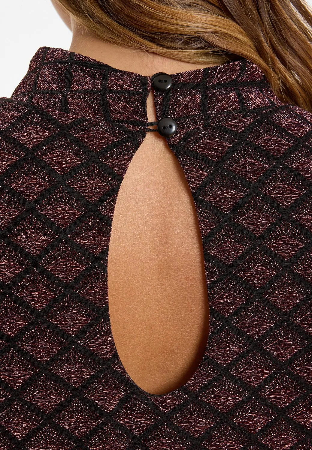 Ana Alcazar Ablino abito lurex bordeaux corto