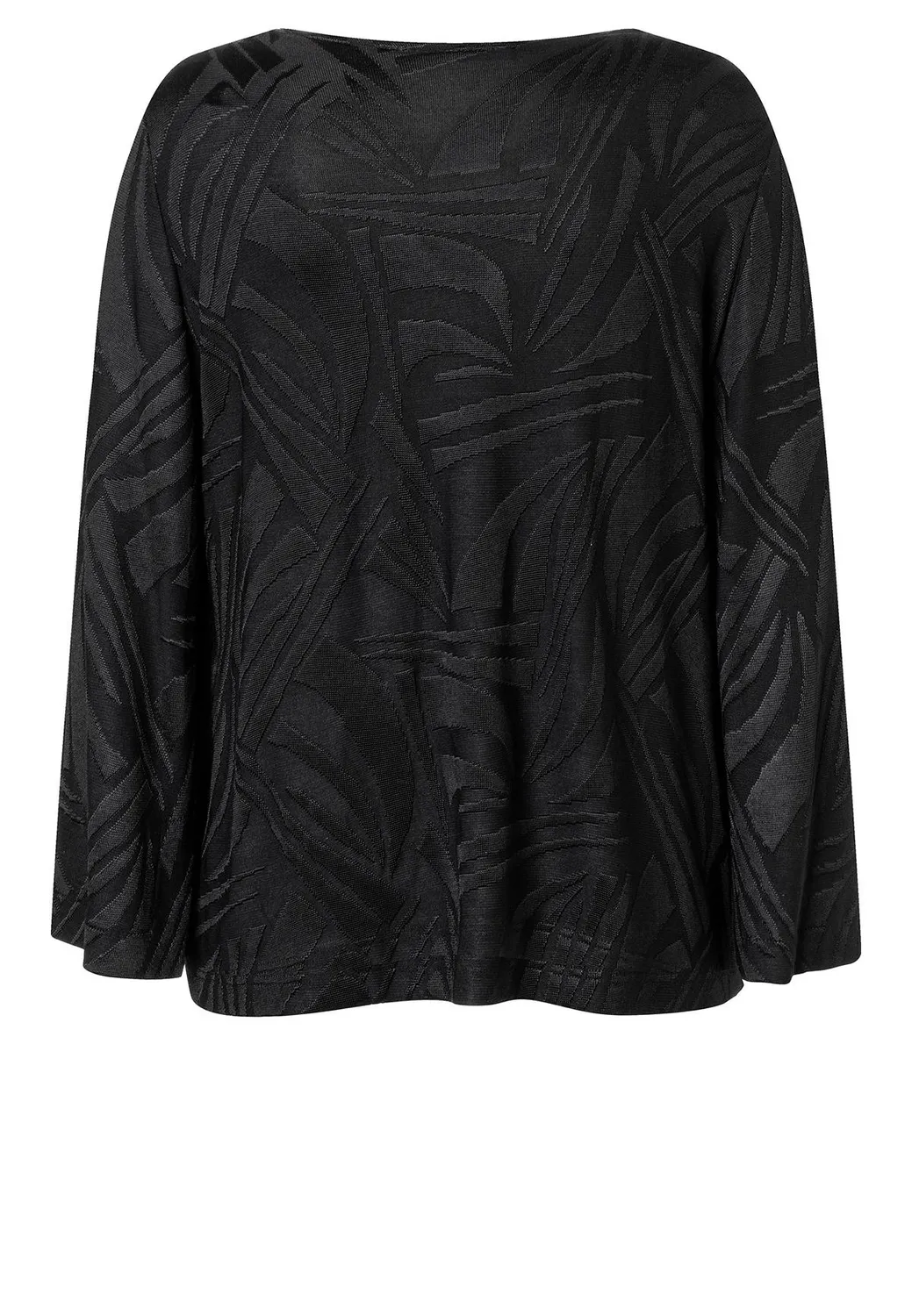Ana Alcazar Sonea V-Top top nero in viscosa devoré