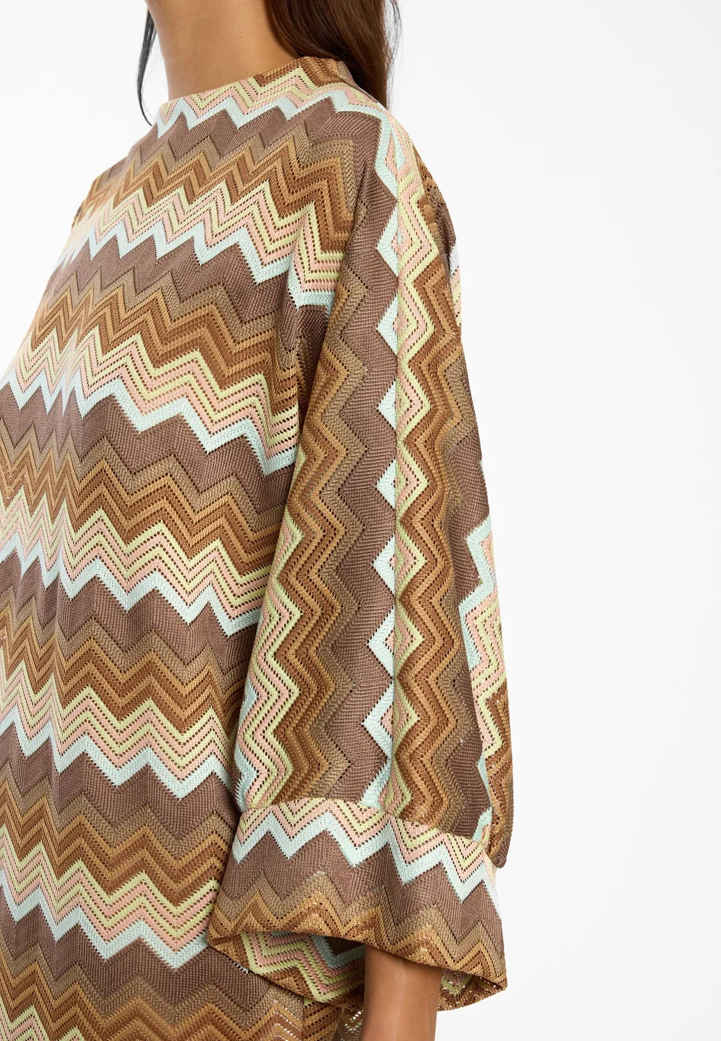 Ana Alcazar Dirli mini abito maglia zigzag