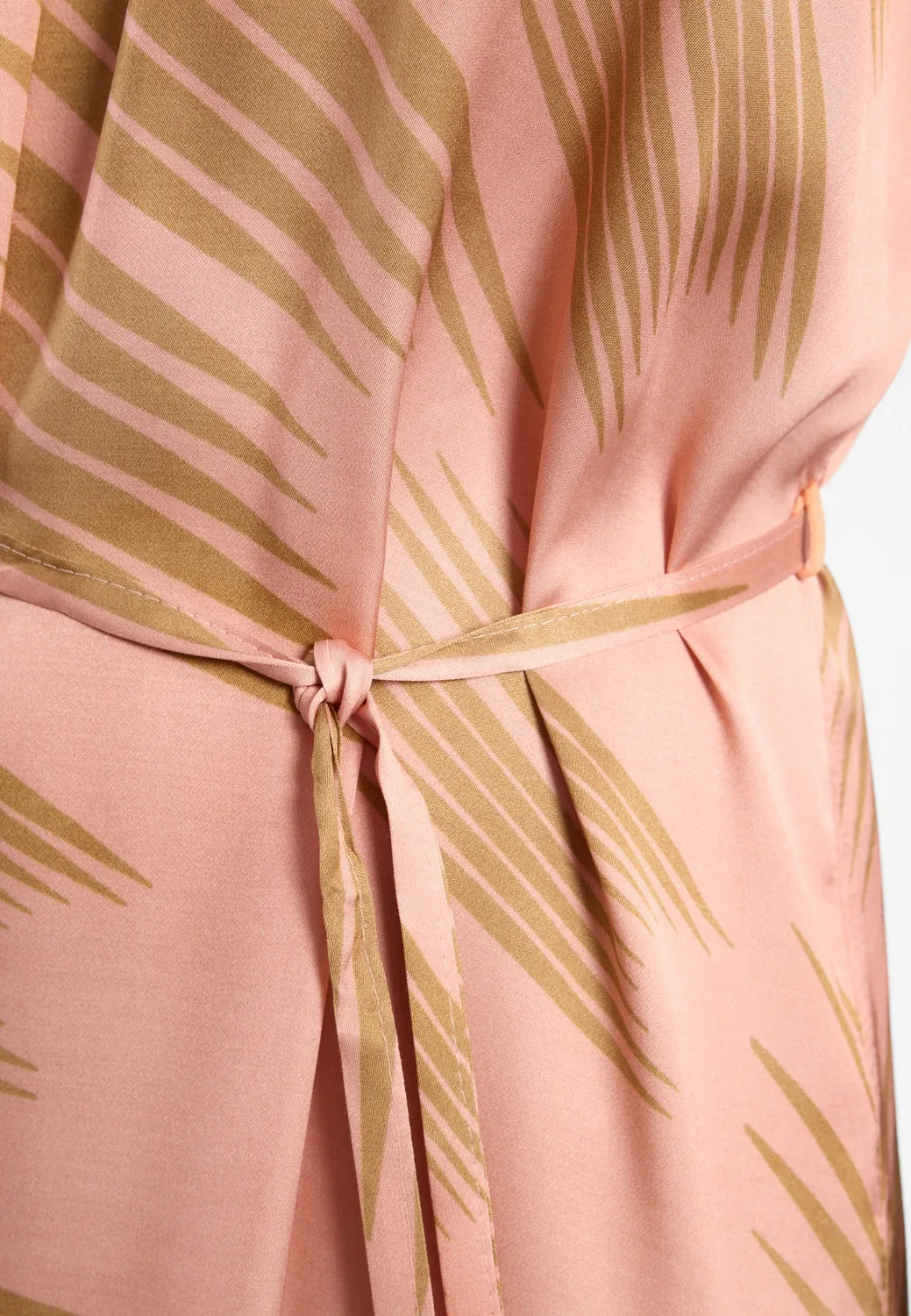 Ana Alcazar Delan abito lungo satin rosé