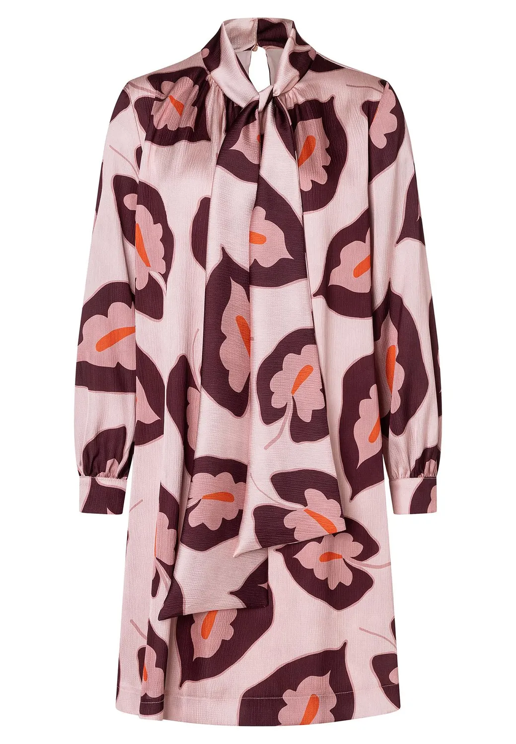 Ana Alcazar Awani abito camicia satin fiori rosa