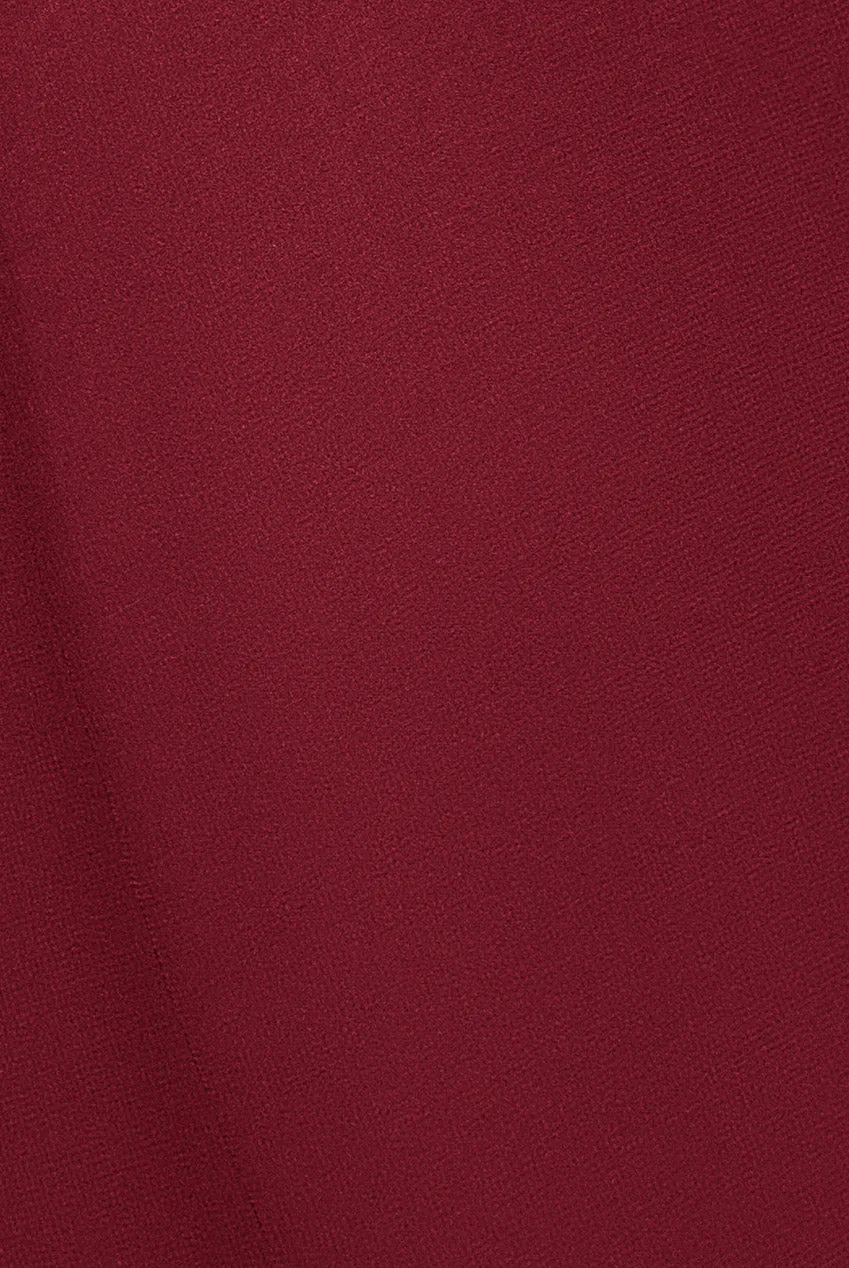Goddiva Cowl Neck abito bordeaux chiffon bardot maxi cowl