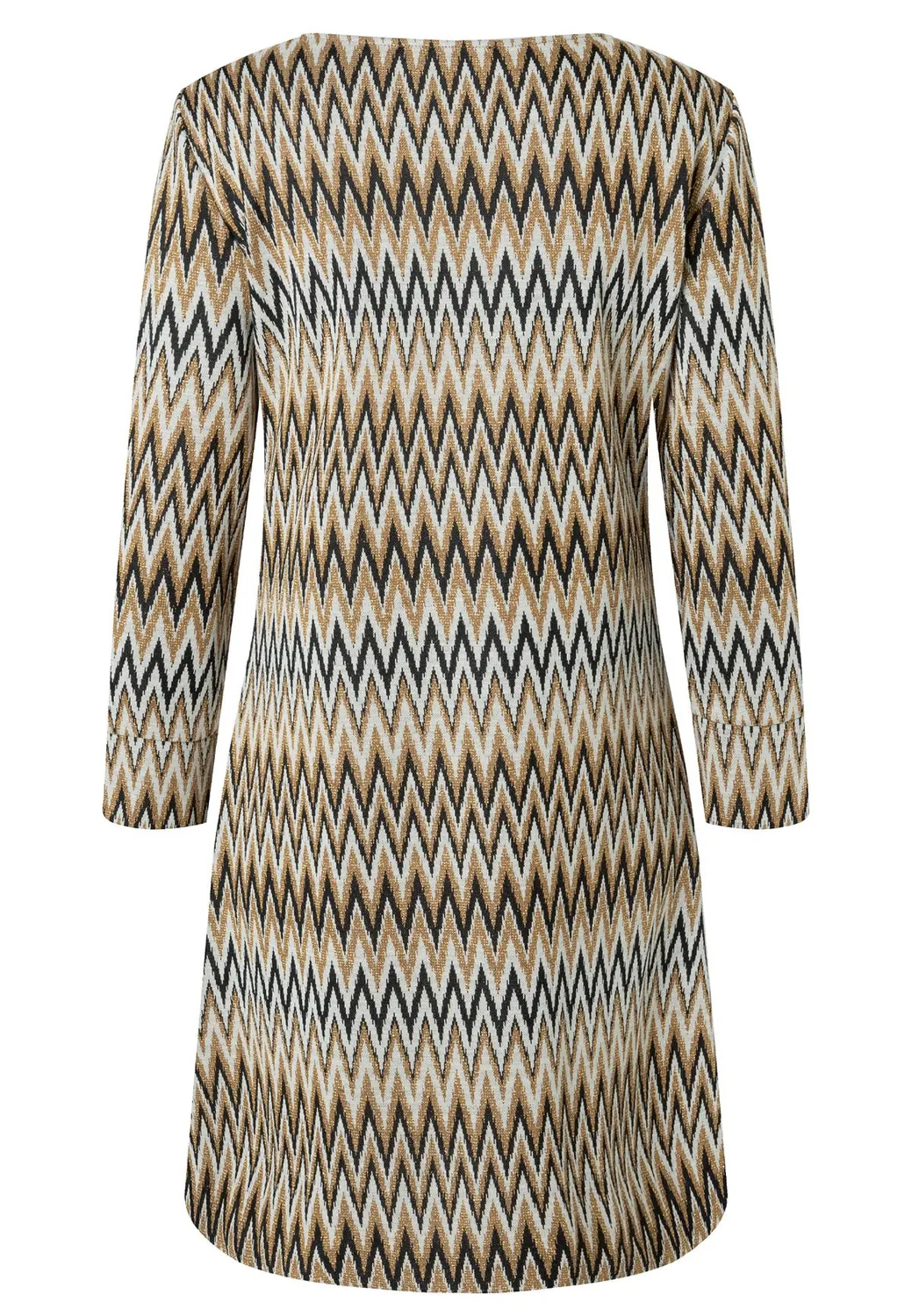 Ana Alcazar Penalle abito tunica nero oro beige lurex