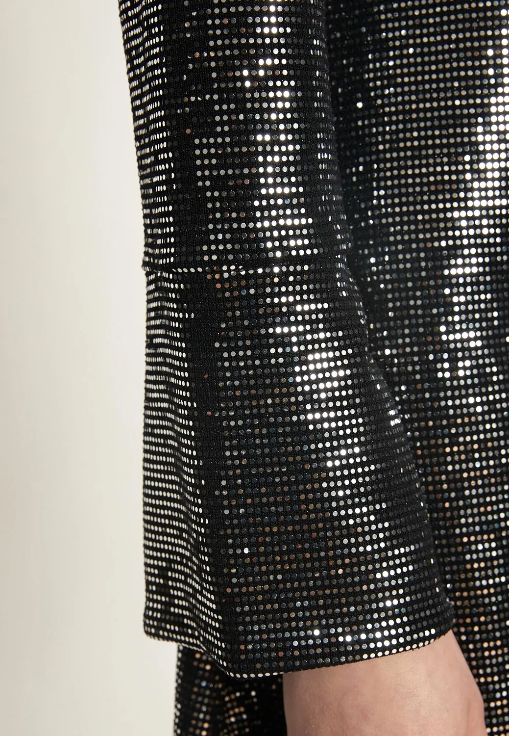 Ana Alcazar Ofesi abito festa paillettes argento